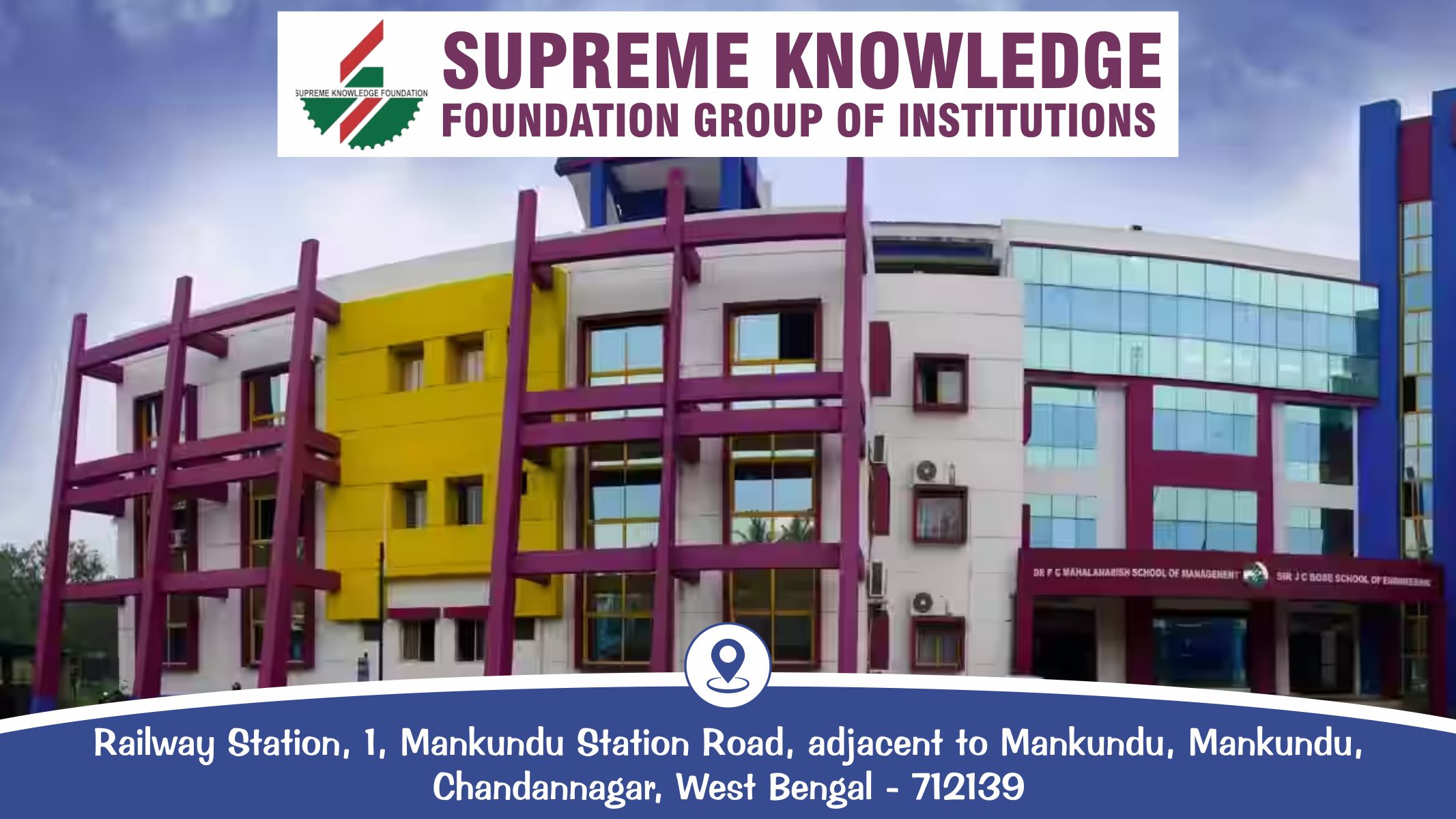 out side view of Supreme Knowledge Foundation Group of Institutions - SKFGI